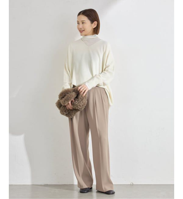 IENA「《追加》ウォッシャブル ジョーゼットスラックス」|スラックス|