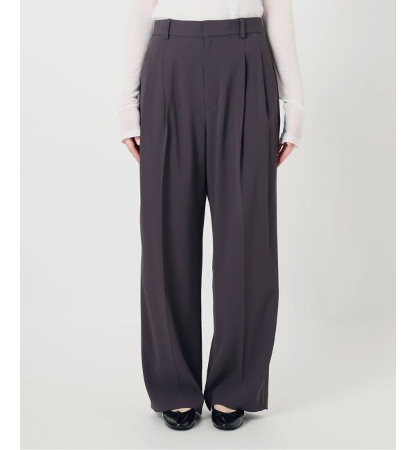 IENA「《追加》ウォッシャブル ジョーゼットスラックス」|スラックス|