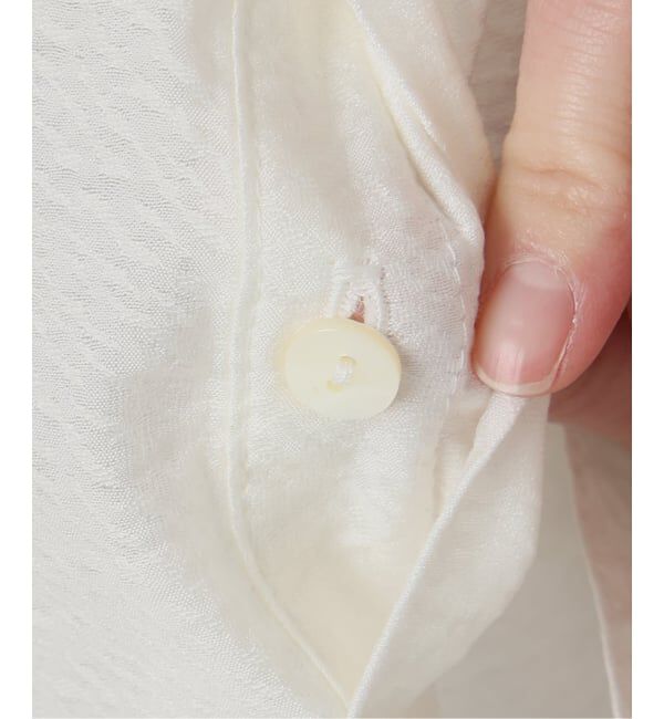 IENA「《予約》ジャガードバンドカラーブラウス」|シャツ・ブラウス|