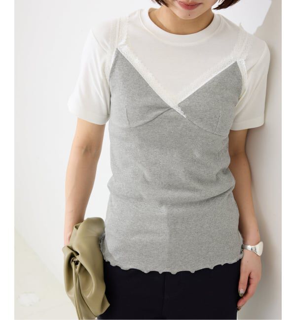 SLOBE IENA「《予約》テレコレースキャミ」|Tシャツ・カットソー|