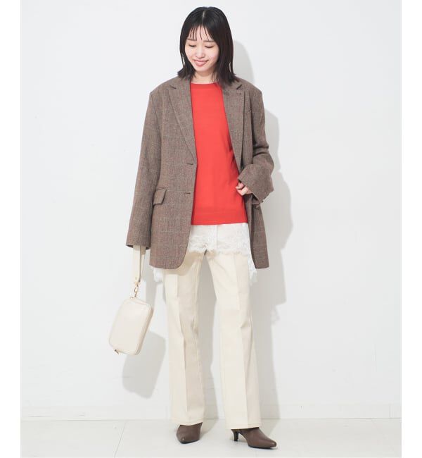 SLOBE IENA「《WEB限定/追加6予約》レースコンビカットソー」|Tシャツ・カットソー|