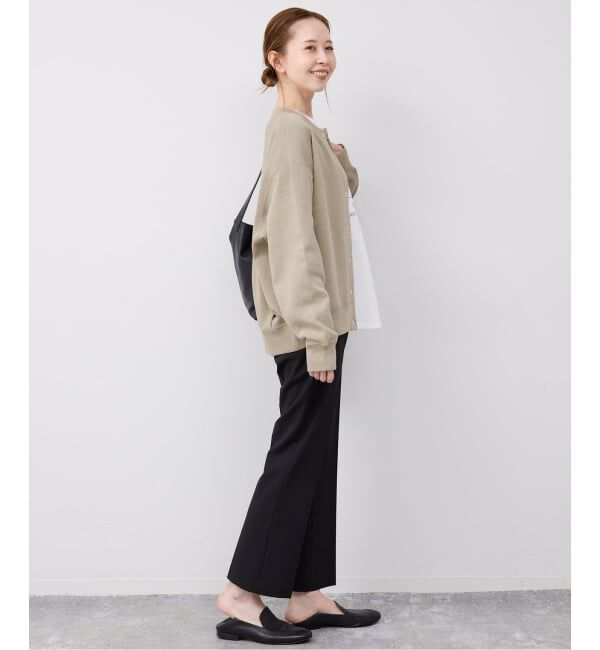 SLOBE IENA「《追加2予約》ダブルフェイスジャージースナップカーディガン」|カーディガン|