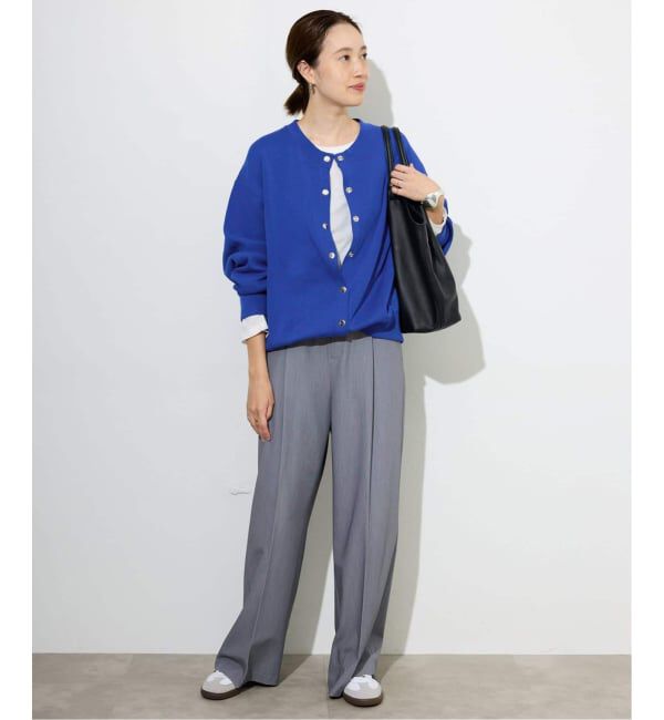 SLOBE IENA「《追加2予約》ダブルフェイスジャージースナップカーディガン」|カーディガン|