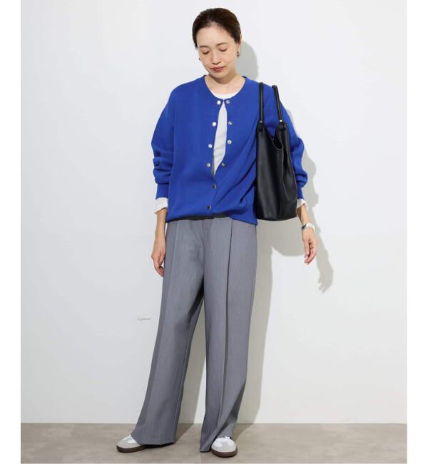 SLOBE IENA「《追加2予約》ダブルフェイスジャージースナップカーディガン」|カーディガン|