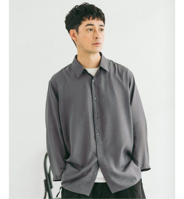 EDIFICE「シアー バンブー 8分袖 レギュラーシャツ」|シャツ・ブラウス|