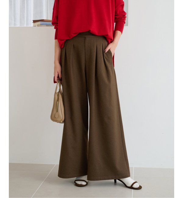 JOURNAL STANDARD relume「《追加5》ウォッシャブルサージストレッチタックワイドパンツ」|スラックス|