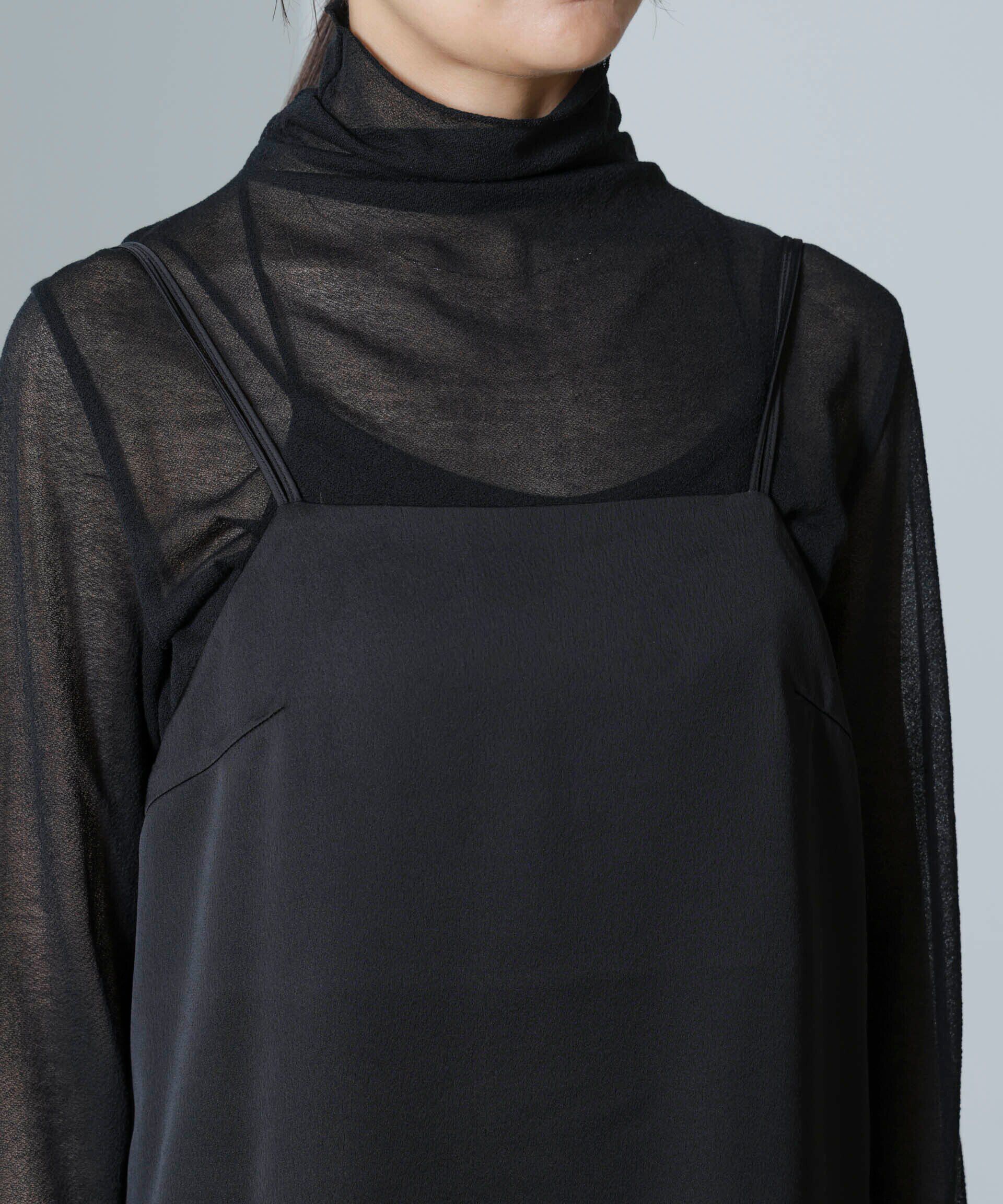 nano･universe「レース切り替えサテンキャミワンピース」|ワンピース|