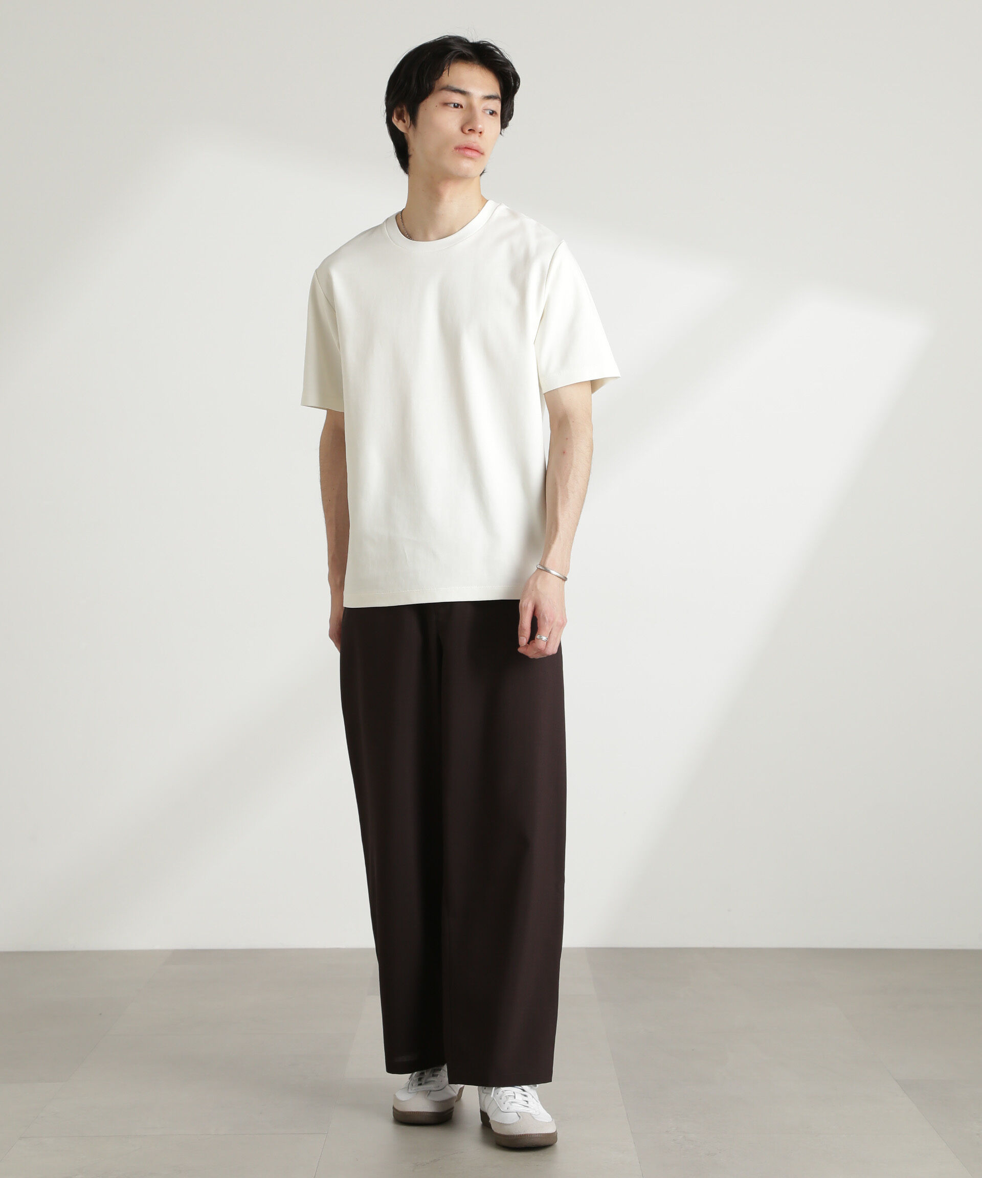 nano･universe「ダブルスムースクルーネックTシャツ 半袖」|Tシャツ・カットソー|