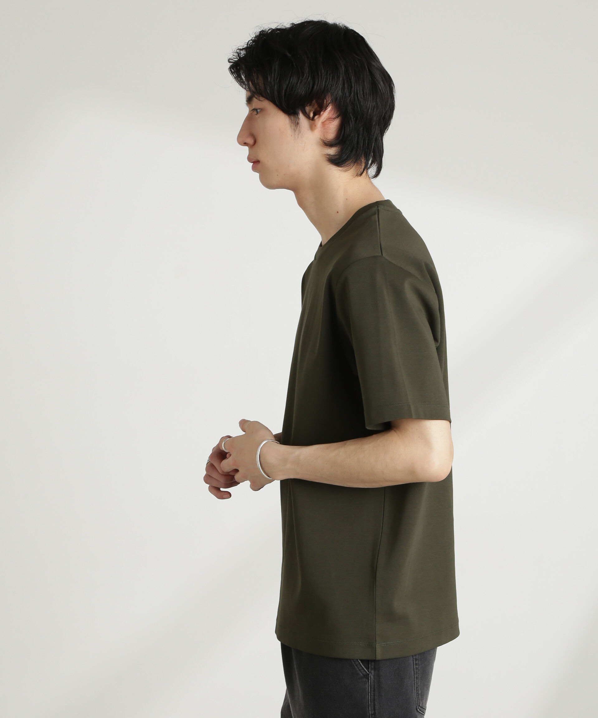 nano･universe「ダブルスムースクルーネックTシャツ 半袖」|Tシャツ・カットソー|