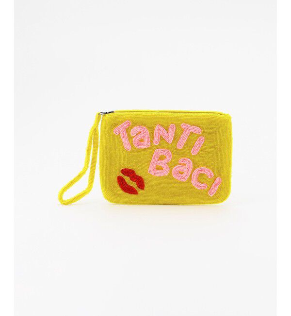 GRACE CONTINENTAL「JACKSONS ビーズポーチ」|ポーチ|イエロー