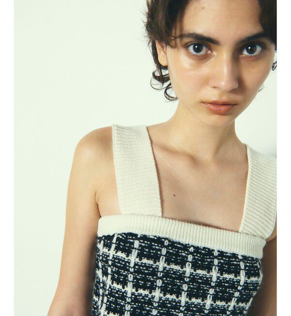 Diagram「チェックニットビスチェ」|カーディガン|