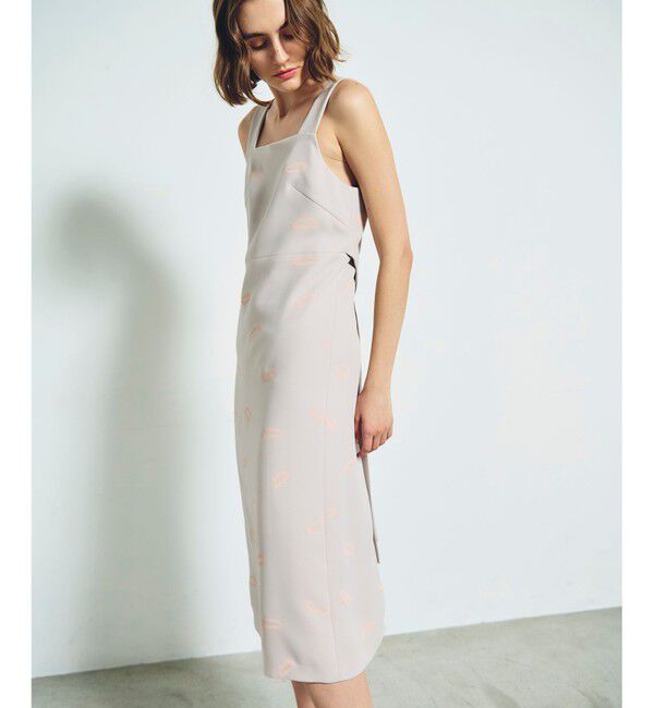 Grace Class「リップモチーフドレス」|ワンピース|ベージュ