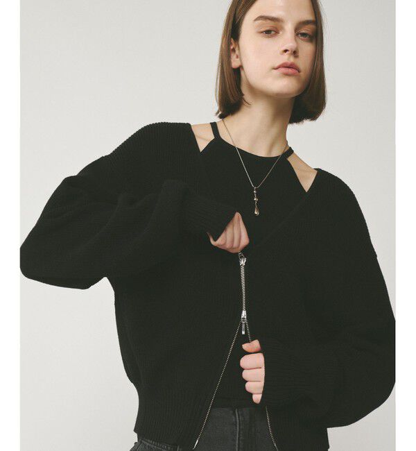  「ハイゲージ畦ニットカーディガン」|カーディガン|