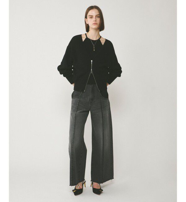  「ハイゲージ畦ニットカーディガン」|カーディガン|