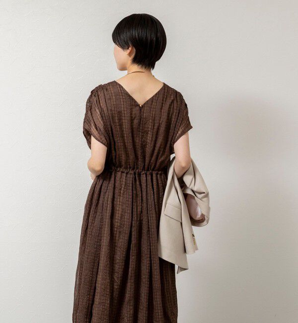 NOLLEY'S「【WEB限定】ウォッシャブルシアーチェックワンピース」|ワンピース|