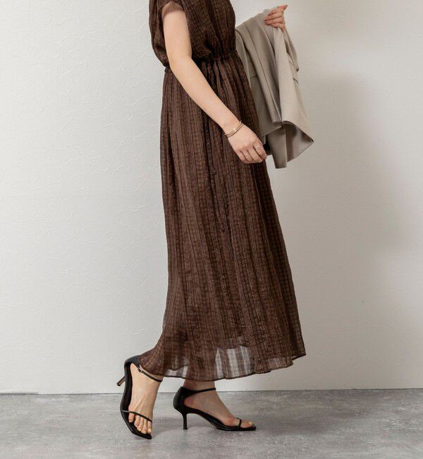 NOLLEY'S「【WEB限定】ウォッシャブルシアーチェックワンピース」|ワンピース|