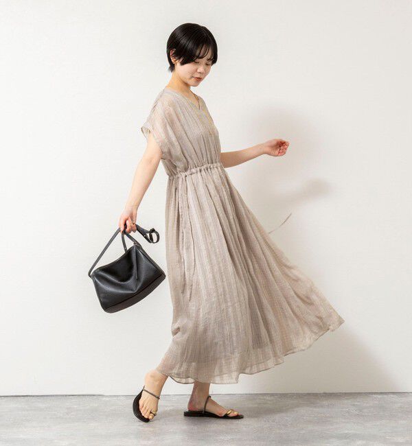 NOLLEY'S「【WEB限定】ウォッシャブルシアーチェックワンピース」|ワンピース|