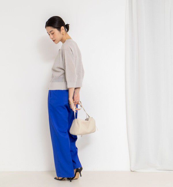 NOLLEY'S「《手洗い可能》メッシュスパンコール6分袖カーディガン」|カーディガン|