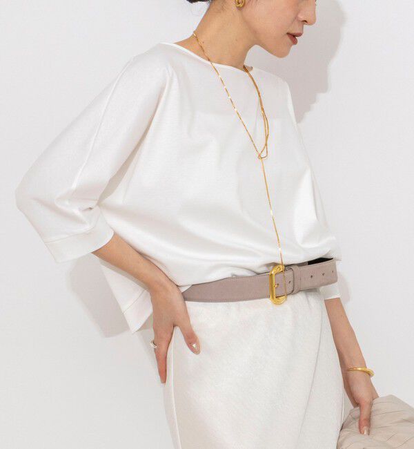 NOLLEY'S「ウォッシャブルドルマンTシャツ」|Tシャツ・カットソー|オフホワイト