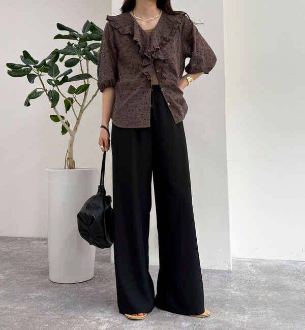 fredy emue「レースフリルカラーブラウス」|シャツ・ブラウス|