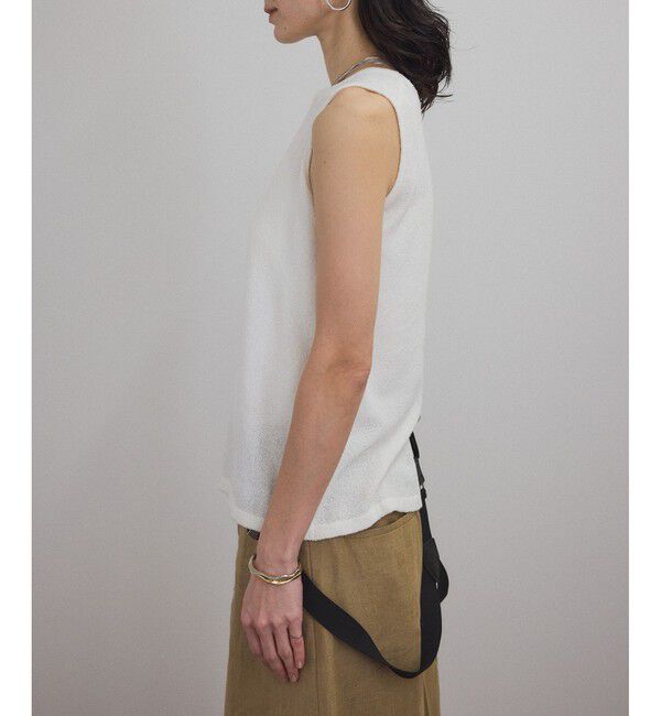 SALON adam et rope'「【WEB限定】ループヤーンノースリーブニットプルオーバー」|タンクトップ|
