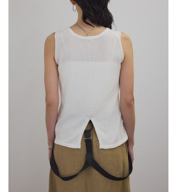 SALON adam et rope'「【WEB限定】ループヤーンノースリーブニットプルオーバー」|タンクトップ|