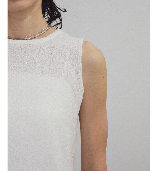 SALON adam et rope'「【WEB限定】ループヤーンノースリーブニットプルオーバー」|タンクトップ|