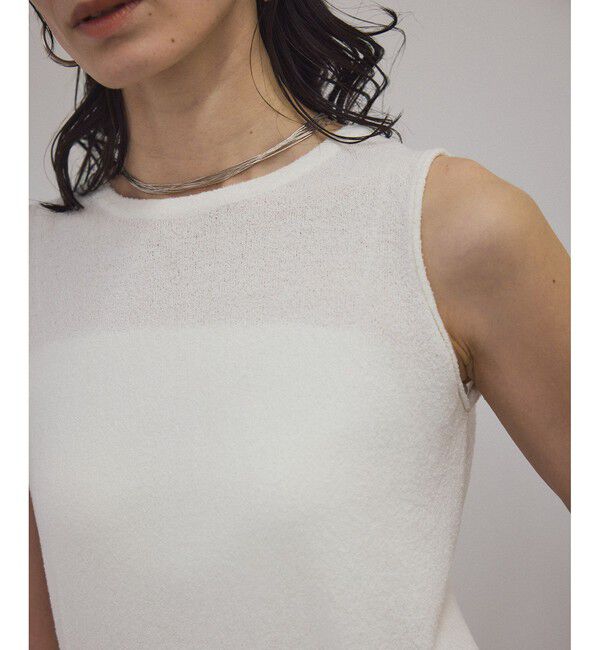 SALON adam et rope'「【WEB限定】ループヤーンノースリーブニットプルオーバー」|タンクトップ|オフサブ