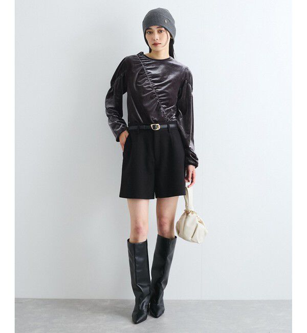 VIS「【洗える】ベロアシャーリングプルオーバー」|Tシャツ・カットソー|