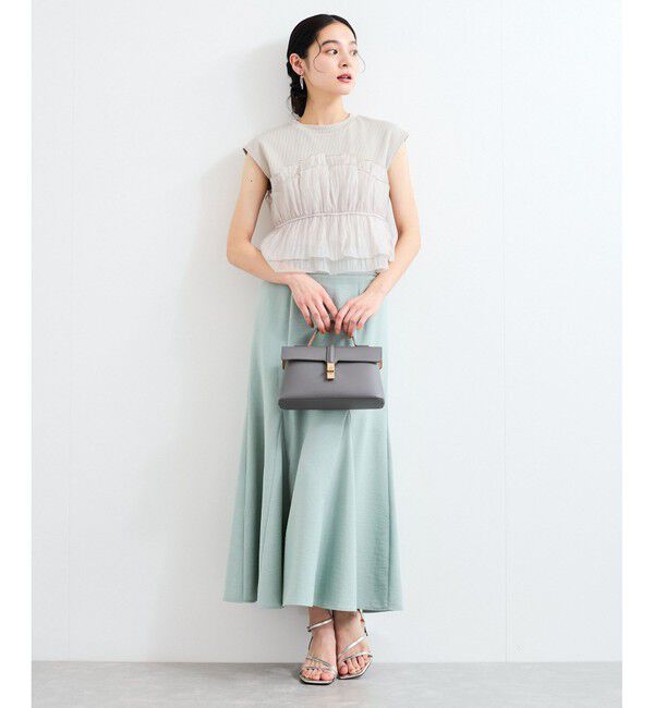 VIS「旬なレイヤードスタイルが叶う！ビスチェドッキングフレンチスリーブプルオーバー【洗える】」|Tシャツ・カットソー|