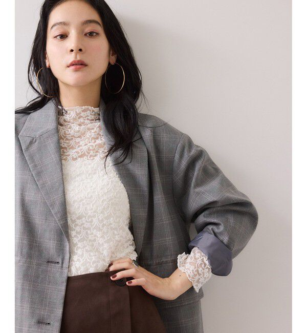 VIS「レースプチハイネックインナープルオーバー」|Tシャツ・カットソー|オフホワイト(15)