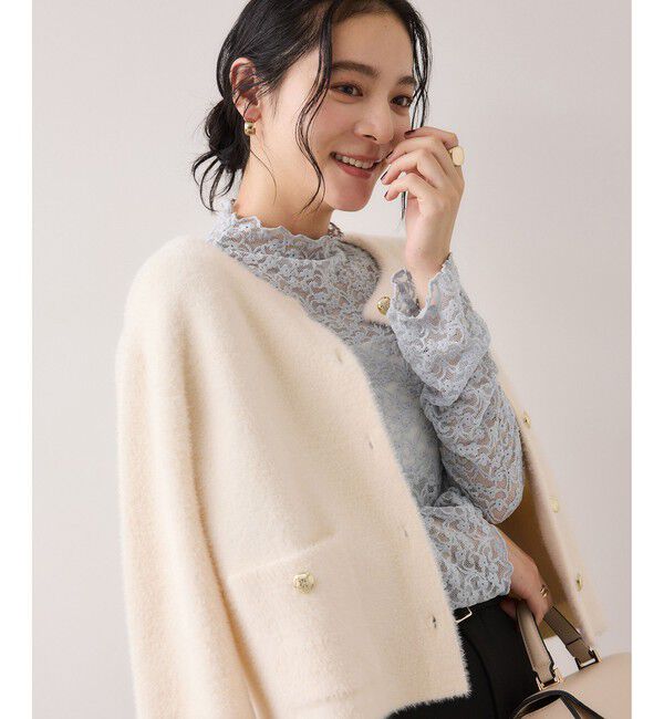 VIS「レースプチハイネックインナープルオーバー」|Tシャツ・カットソー|