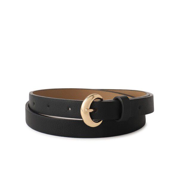 ROPE PICNIC PASSAGE「16mmカーブラウンドバックルベルト」|ベルト|ブラック系(02)