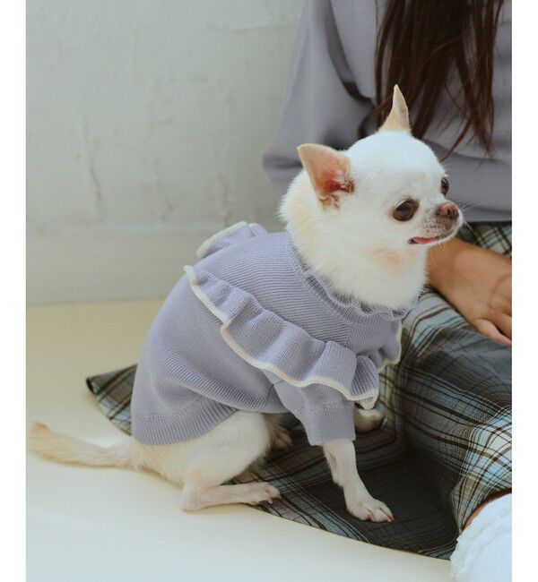 ROPE PICNIC PASSAGE「【DOG】マシュマロフリルニット/リンクコーデ」|その他|