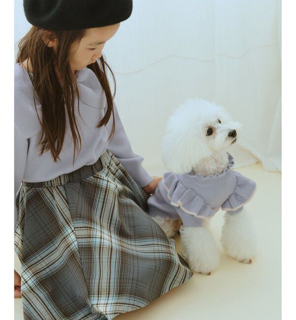 ROPE PICNIC PASSAGE「【DOG】マシュマロフリルニット/リンクコーデ」|その他|