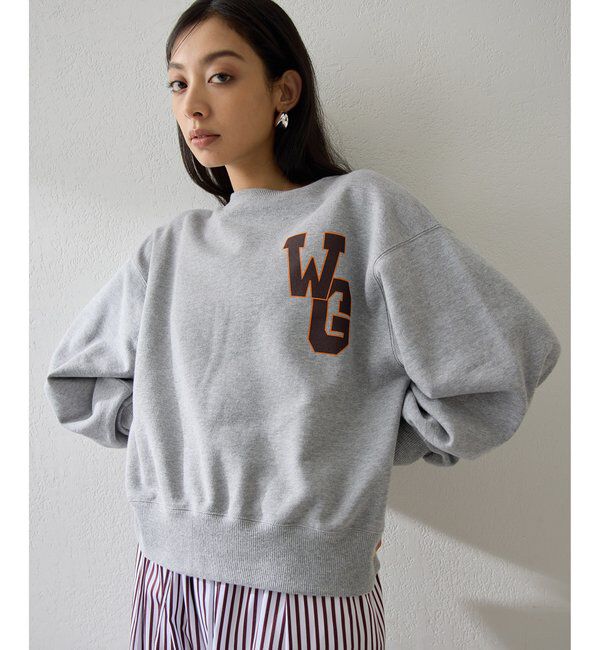  「ワンポイントロゴ裏毛プルオーバー」|Tシャツ・カットソー|グレー