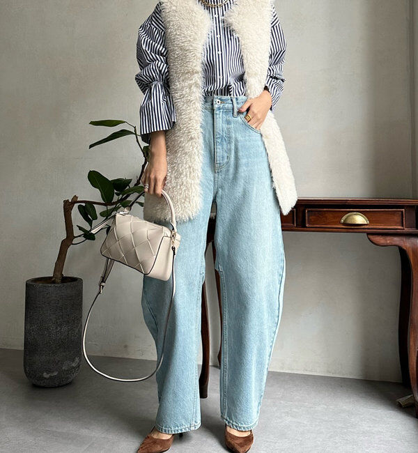  「【ベストセラーアイテム】カーブデニム」|デニム|