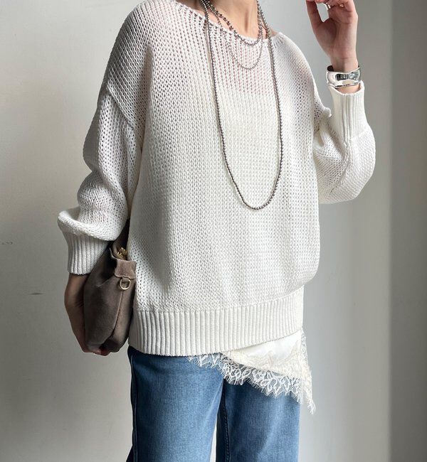  「コットンローゲージプルオーバー」|ニット・セーター|