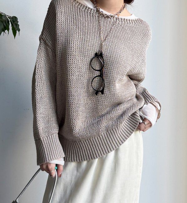  「コットンローゲージプルオーバー」|ニット・セーター|