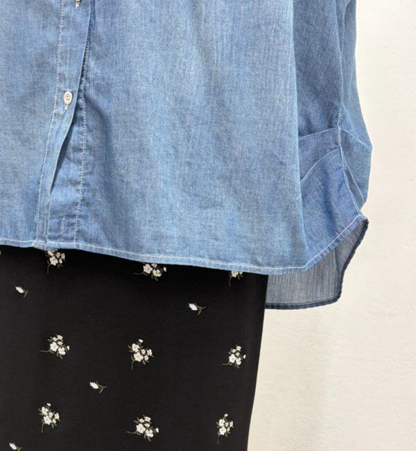  「【@_shirabe.s_コラボ】シアーデニムタックシャツ」|シャツ・ブラウス|