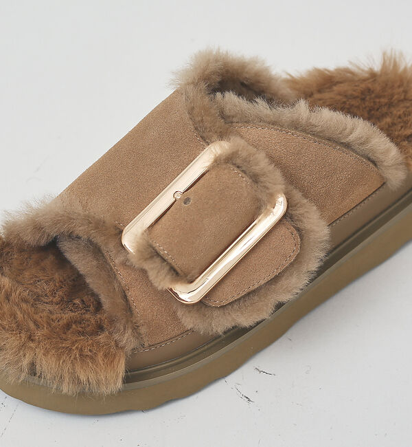 collex「【MOHI/モヒ】ファーサンダル シングルベルト」|サンダル|