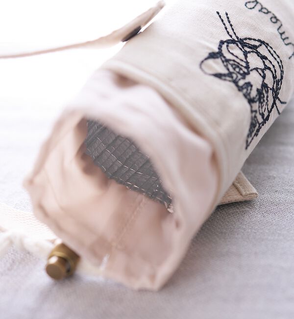 collex「【＋HAyU fabric】猫刺繍 ボトルケース 保冷・保温 レジャー」|食器・キッチングッズ|