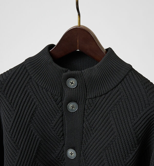 ABAHOUSE「【ジオメトリック柄 / 軽量】スタンド カーディガン」|カーディガン|