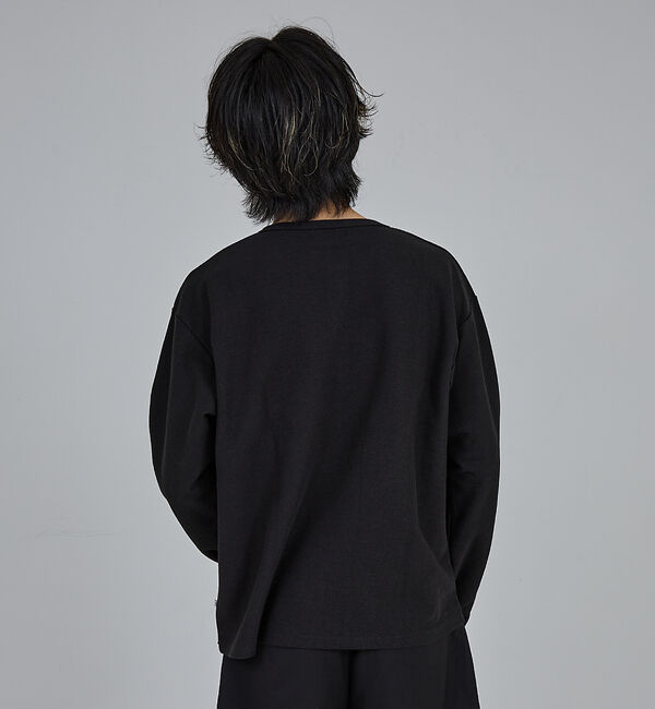 ABAHOUSE「【AH ABAHOUSE】モダン カノコ スナップ ヘンリーネック ロングスリー」|Tシャツ・カットソー|