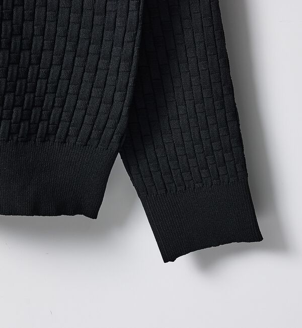 ABAHOUSE「【ハイストレッチ】ブロックチェック ジャガード クルーネックニット」|ニット・セーター|