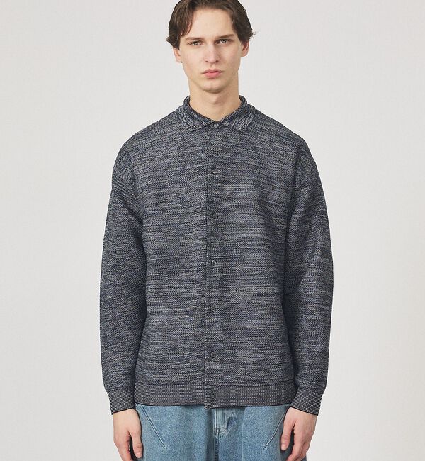 ABAHOUSE「ハニカムメッシュ ニットポロカーディガン【予約】」|カーディガン|