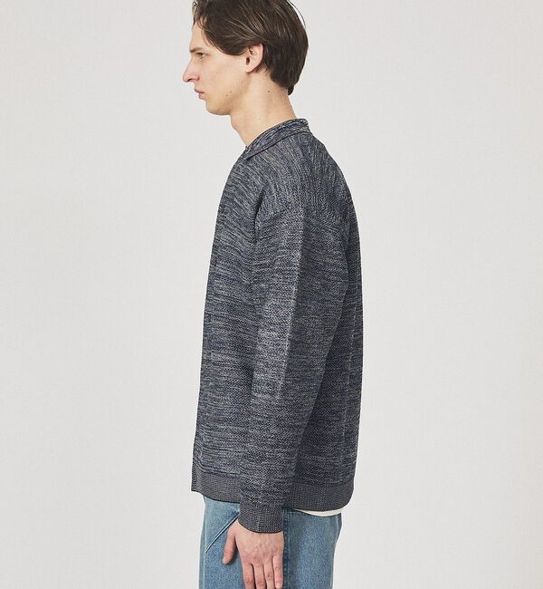 ABAHOUSE「ハニカムメッシュ ニットポロカーディガン【予約】」|カーディガン|