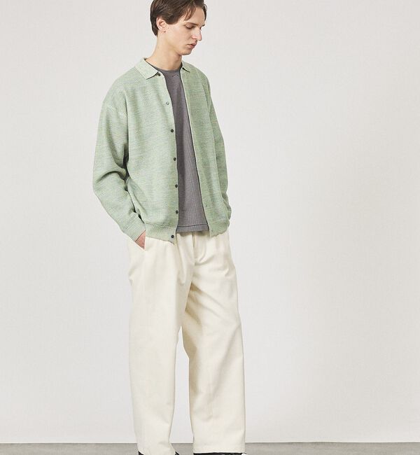 ABAHOUSE「ハニカムメッシュ ニットポロカーディガン【予約】」|カーディガン|