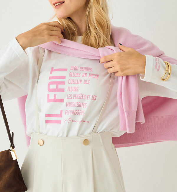 Rouge vif「リラックスロゴロンT（IL FAIT）」|Tシャツ・カットソー|ピンク