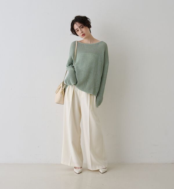 Rouge vif「【新色登場】【一部店舗限定】【3サイズ展開】ベルト付きハイウエストタックパンツ」|その他|